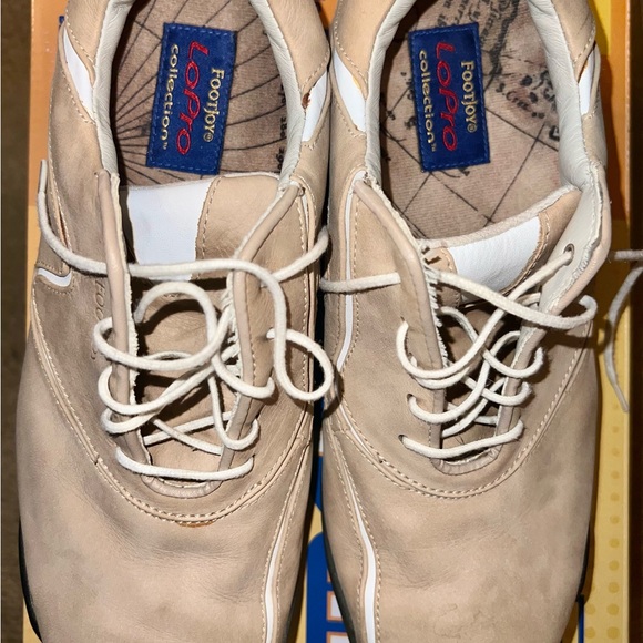 Women's FootJoy LoPro Tan sz9M Golf Shoes Footjoy new soft spikes included - Picture 3 of 8